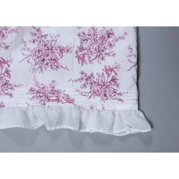 Eileen West sleeveless ballet-length nightgown white pink floral lace sz XL EUC - Picture 4 of 7